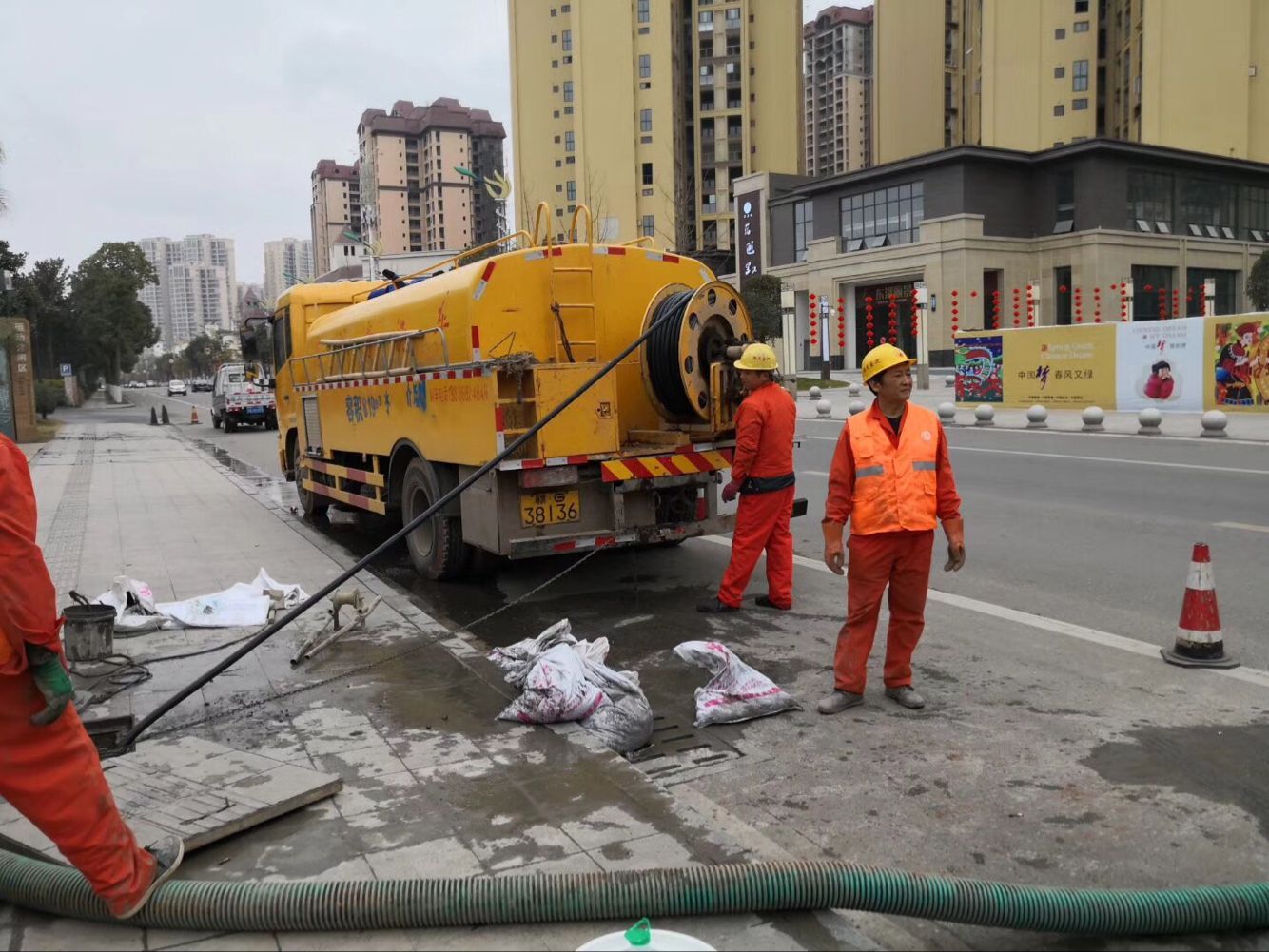 镇沅排污管道清淤-管道清洗